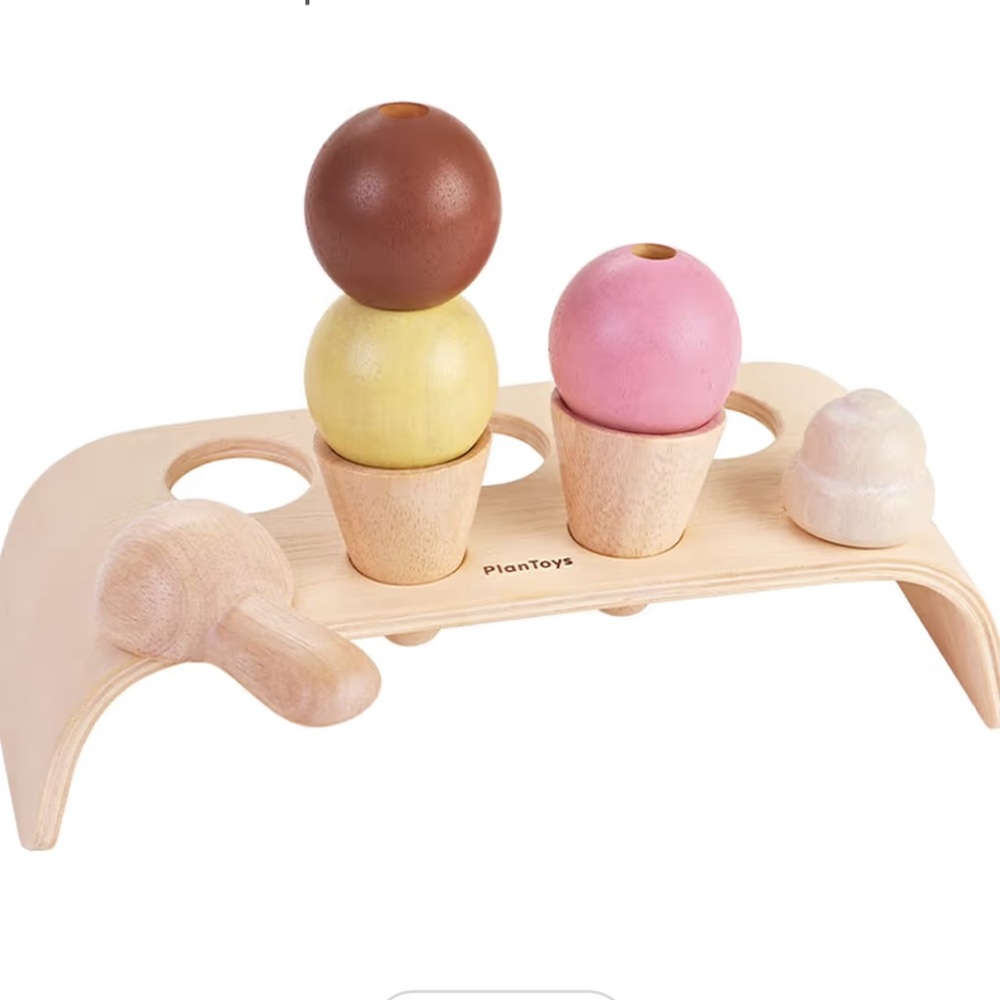Plan Toys Wooden Ice Cream Play Set